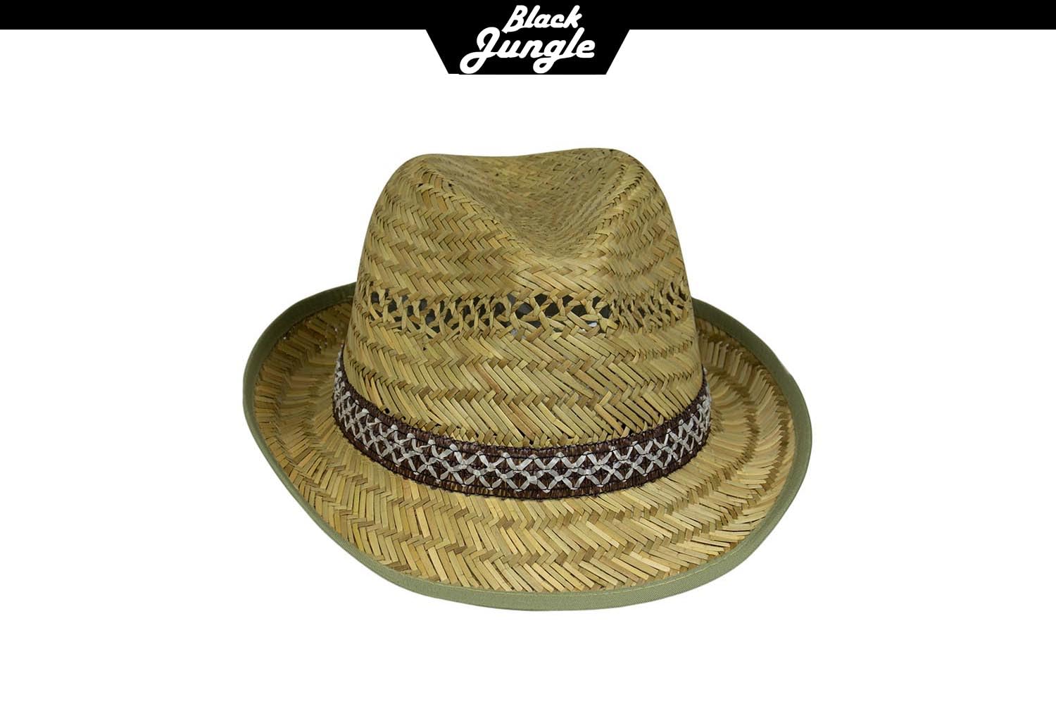 Black Jungle VENADO Cappello di paglia naturale cappello estivo cappello di paglia Havana Unisex Bogart Fedorahut