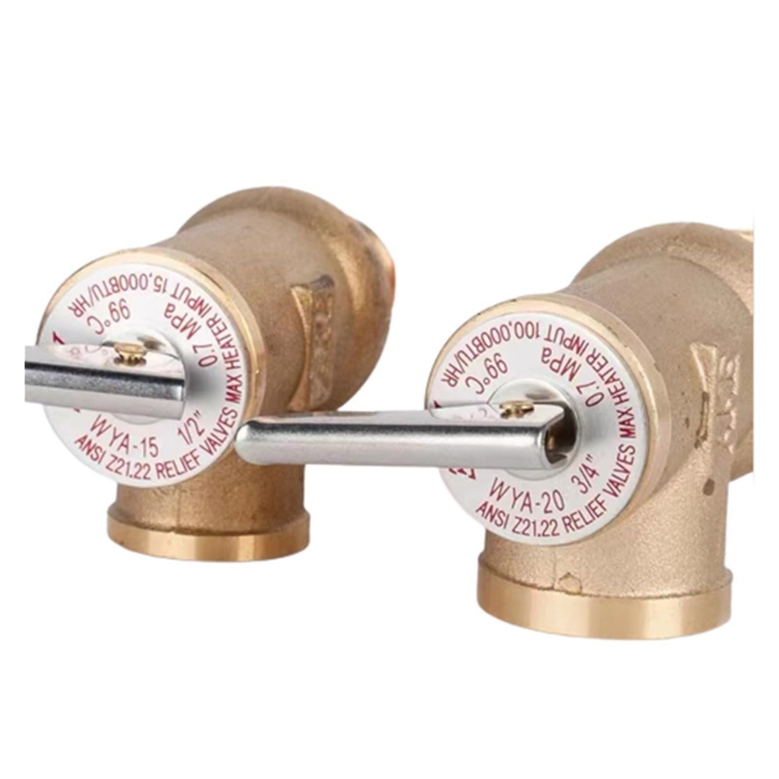 Magnetventil, 1PCS Sicherheitsventil Temperatur und Druckentlastungsventil Druckminderventil 6/7/8 Bar 99℃ 210F(DN15,0.6MPa)