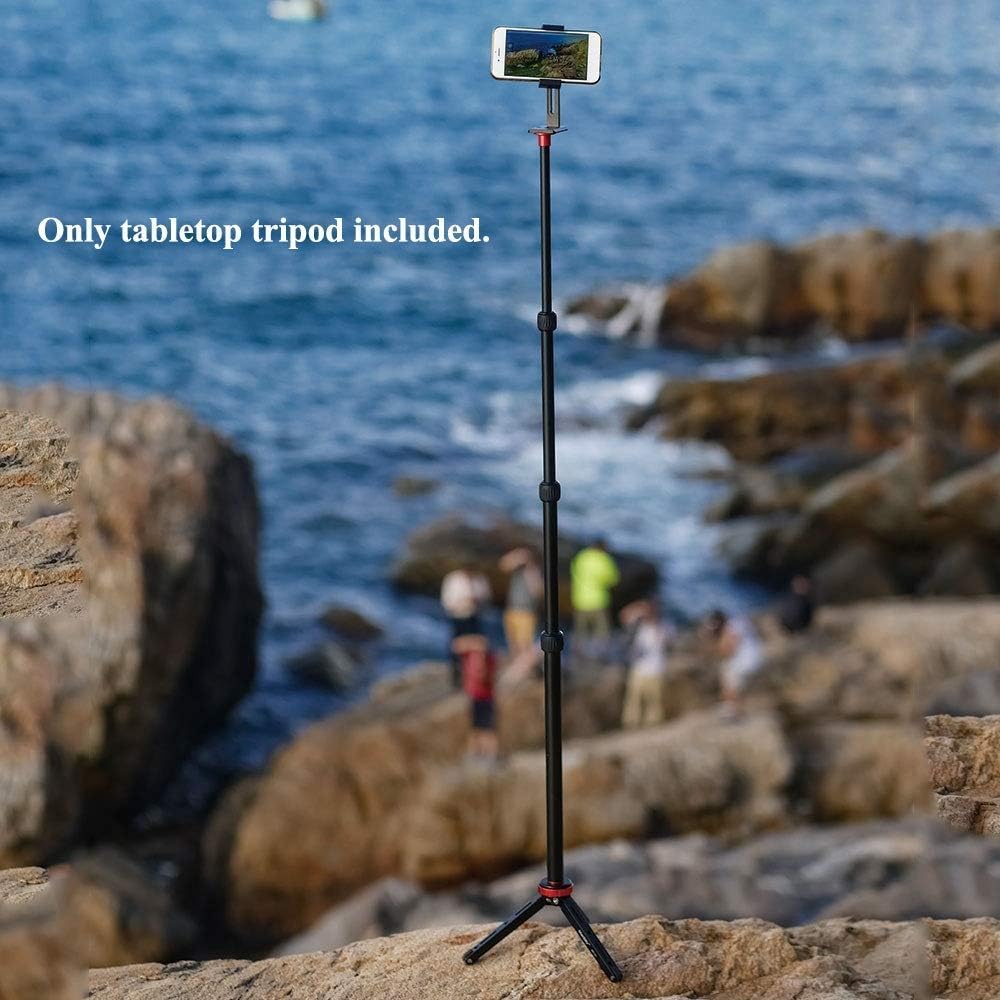 Scalable Tripod Portable Aluminum Mini Table Tripod Photography Bracket for Cameras Portable Tripod (Color : Black, Size : One Size)
