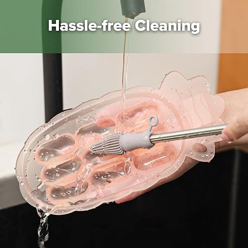 Miniatura 7 de haakaa Bandeja de silicona para mordeduras, molde para paletas de dentición de leche materna  Alimentador de alimentos frescos para bebés  Bandeja