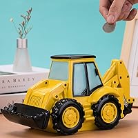 Vista 3 de FUYU Dibujos animados excavadora hucha moneda banco caja de dinero decoración del hogar