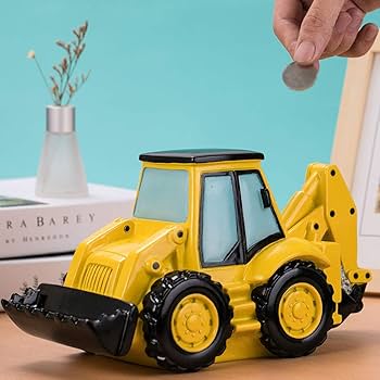 Amazon.com: FUYU Cartoon Excavator Piggy Bank Coin Bank