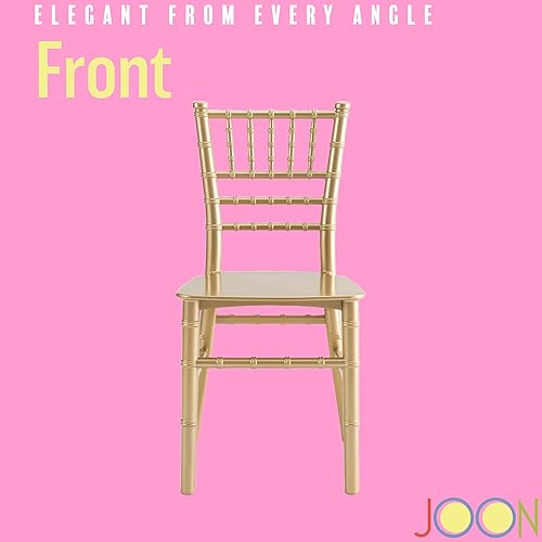 Miniatura 5 de JOON Paquete de 2 sillas Tiffany Chiavari para niños, 25 x 13 x 14.5 pulgadas, policarbonato, altura del asiento de 12.75 pulgadas, diseño elegante