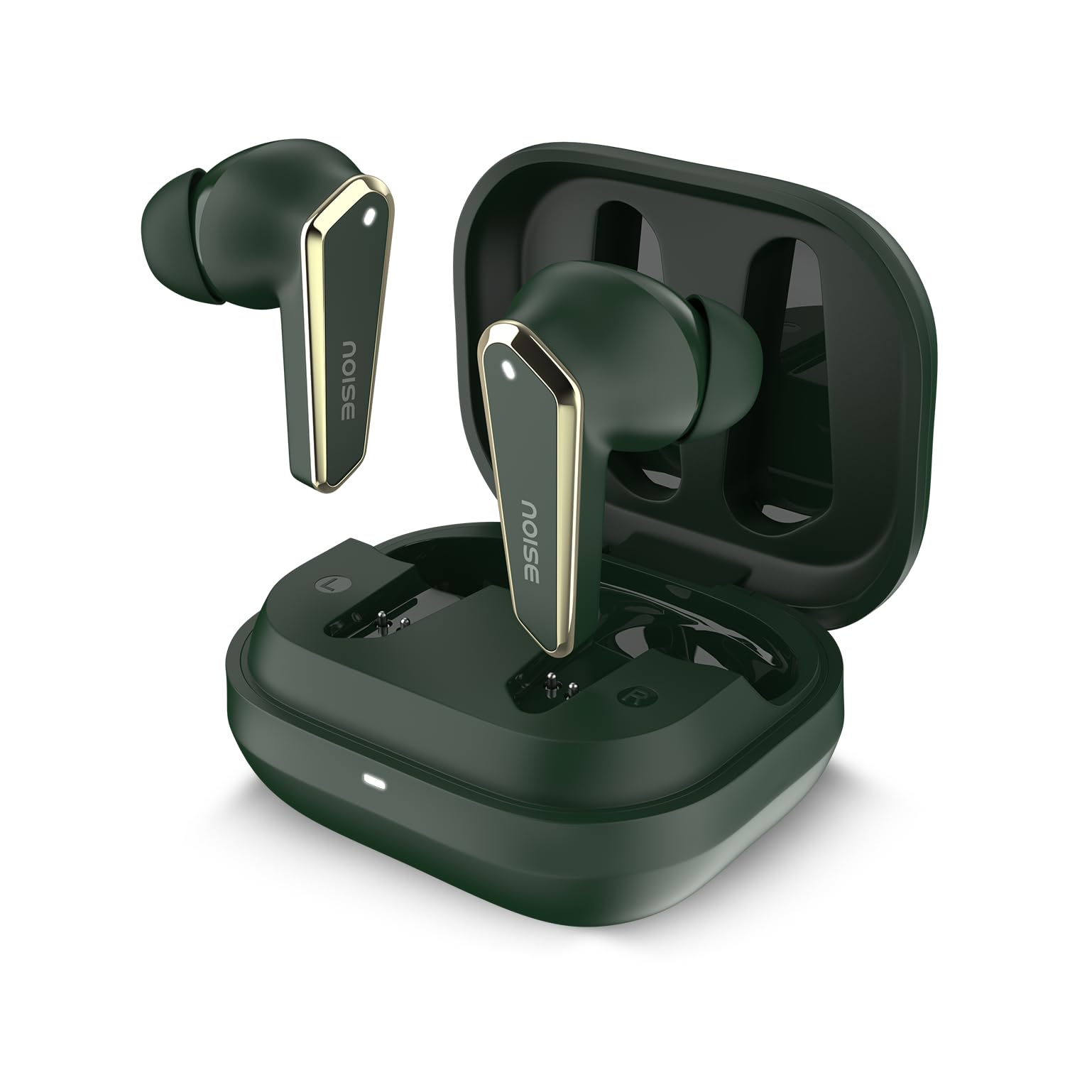 Sponsored Ad - Noise Buds N1 Truly Wireless Earbuds with Chrome Finish, 40H of Playtime, Quad Mic with ENC, Ultra Low Latency Gaming (Up to 40 Ms), Instacharge(10 Min=120 Min), Bluetooth V5.3(Forest Green)