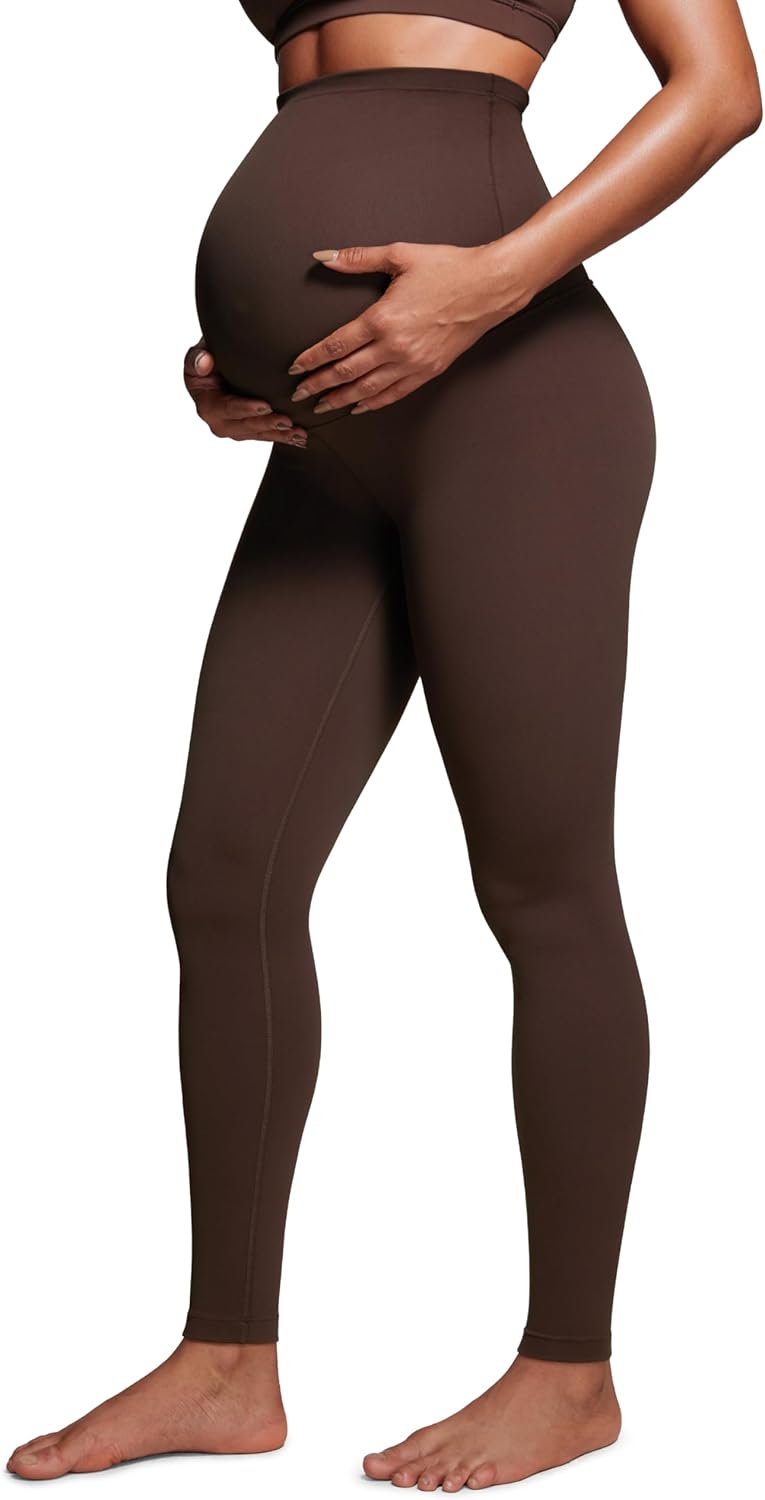 CRZ YOGA Butterluxe Extra Long Maternity Leggings 30'' - Yoga Lounge Pants for Tall Women Pregnancy Soft Over The Belly