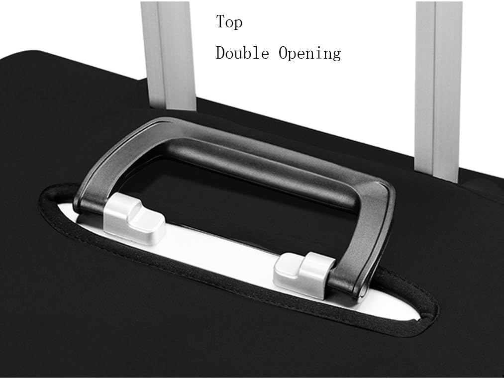 review GOXUNYUAN Luggage Cover, Protective Washable Suitcase Cover - Travel Elastic Spandex Suitcase Protector Fits 26 to 29 Inch Black