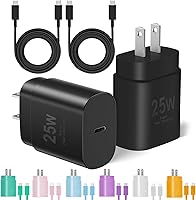 MAILESI 25W USB C Fast Charger 2Pack with 10FT & 6FT Cables for iPhone 17/16/15, Galaxy S25/S24 Series - PD 3.0 Super Fast Charging