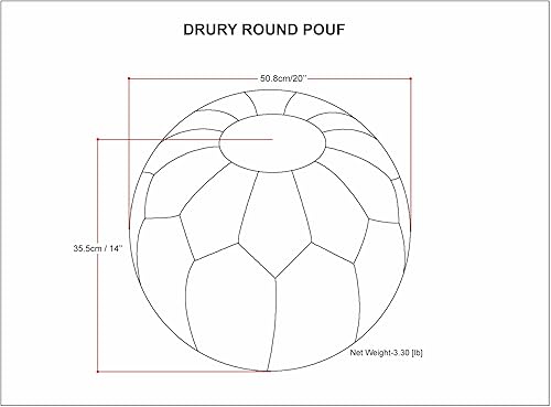 Miniatura 37 de SIMPLIHOME Nisi - Puf redondo de punto para exterior/interior en poliéster PET reciclado gris claro para sala de estar, dormitorio y habitación de