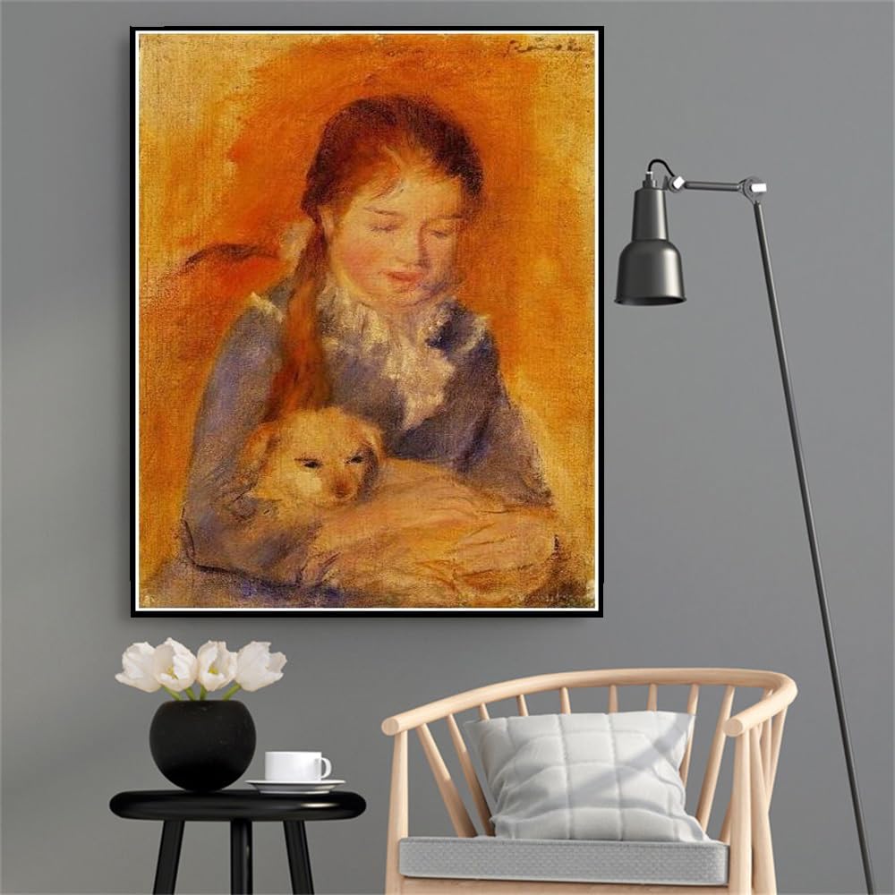 Amazon | 犬を連れた少女﹣ ピエール・オーギュスト・ルノワール﹣Diy