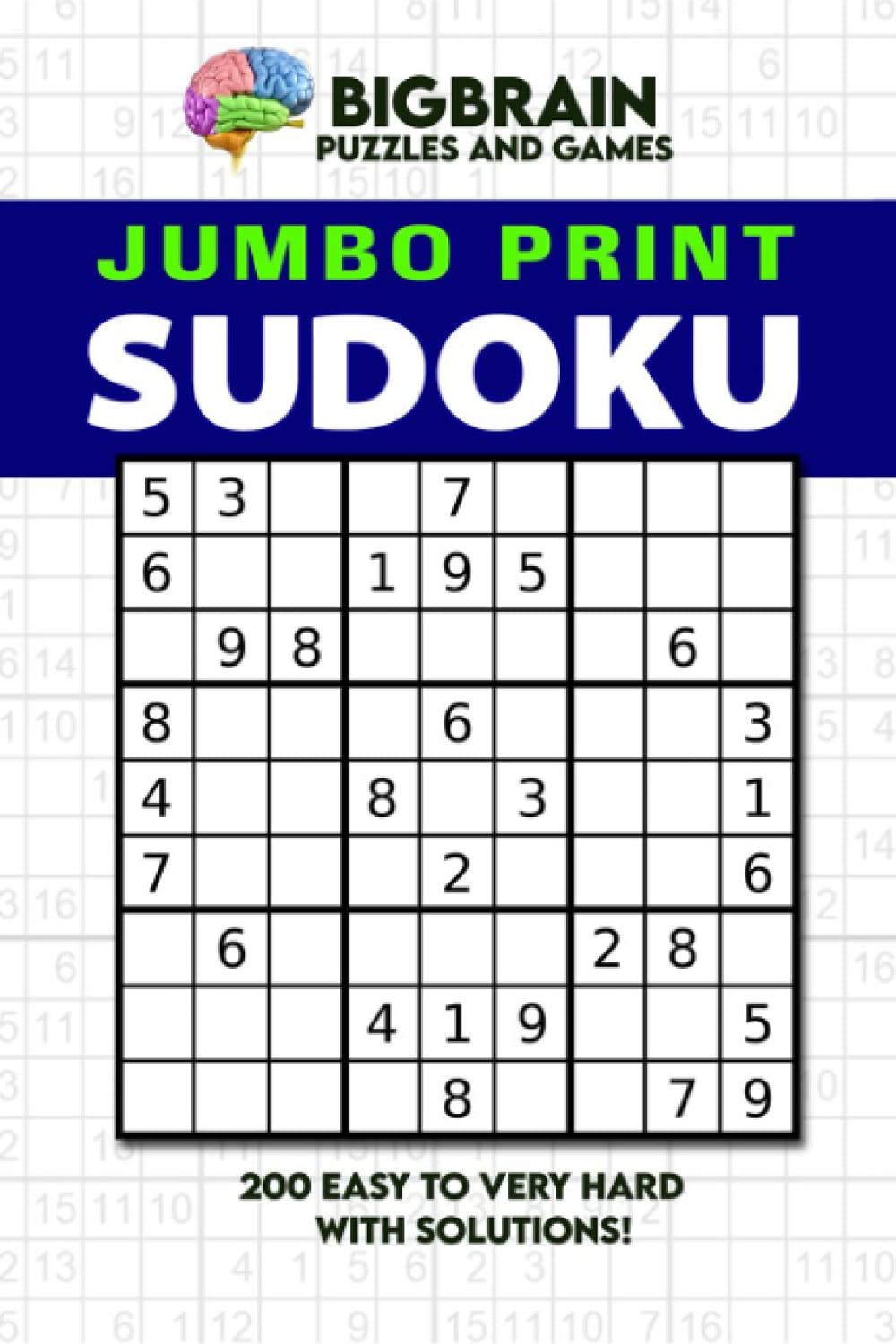 Big Brain Puzzle Sudoku Jumbo Print: Sudoku for Seniors