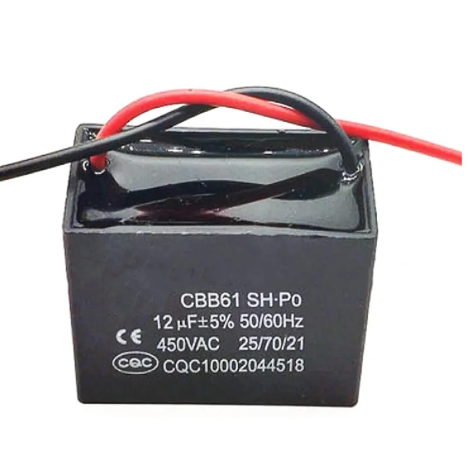 Condensador de arranque CBB61 1UF 1,2UF 1,5UF 2UF 3UF 4UF 5UF 8UF 10UF 12UF 20UF 450V AC for ventilador de techo de Motor condensador de funcionamiento (Size : 8UF)