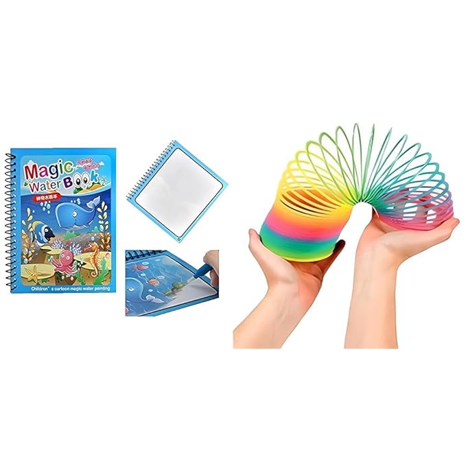 GRAPHENE Magic Water Quick Dry Book Water Coloring Book Doodle with Magic Pen Painting Board & Graphene Rainbow Spring Fun Activity Stress Relief Toy Adults of All Age Group, for Birthdays at Rs. 104