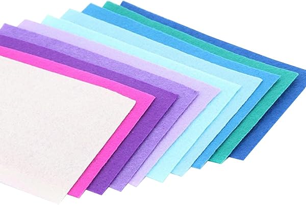 TRIXES - Set of 40 Multicolor Felt Sheets for Crafts and Arts - Craft Felt - Material for Sewing DIY Crafts - Patchwork Fabrics - 4