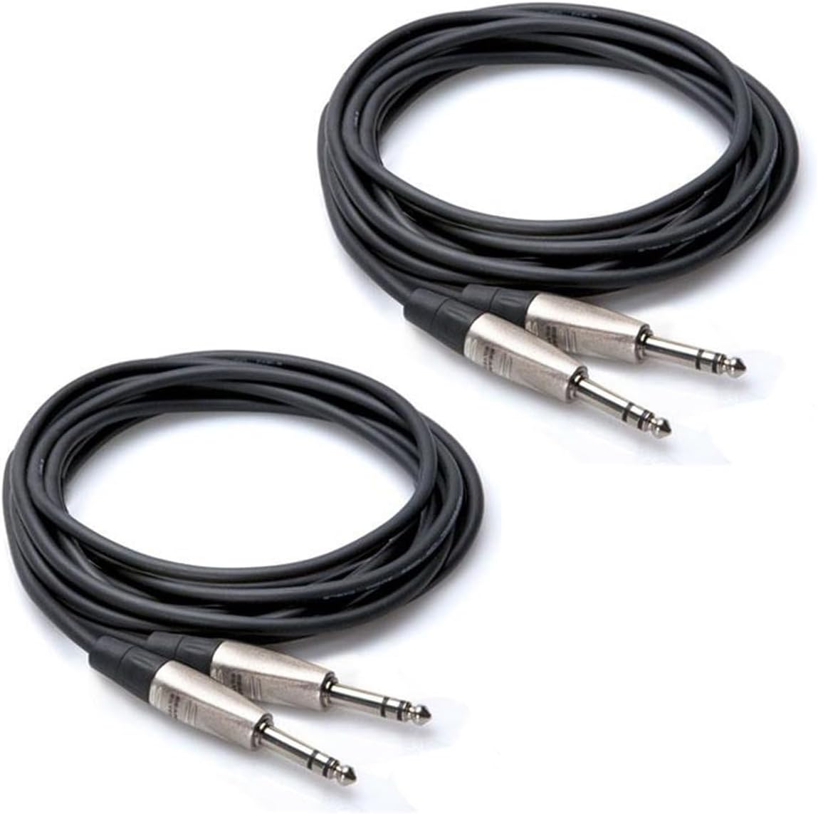 Hosa Technology 2x Pro Balanced 1/4" TRS Male to 1/4" TRS Male Interconnect Audio Cable 5'