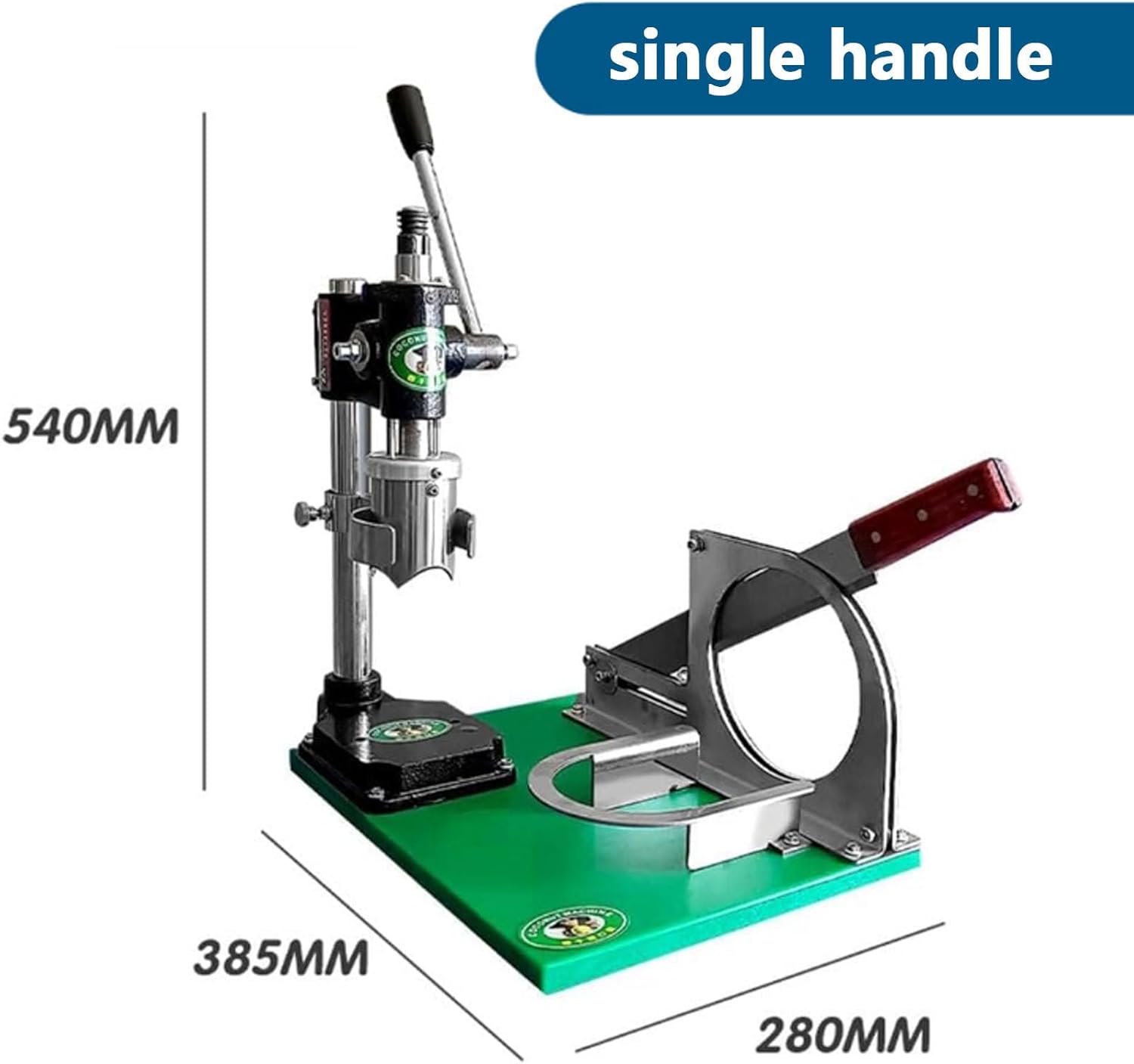 Manual Coconut Hole Opening Machine,Stainless Steelvertical Coconut Opener Tool, Manual Coconut Hole Opening Machine, for Home and Commercial Use,1handle