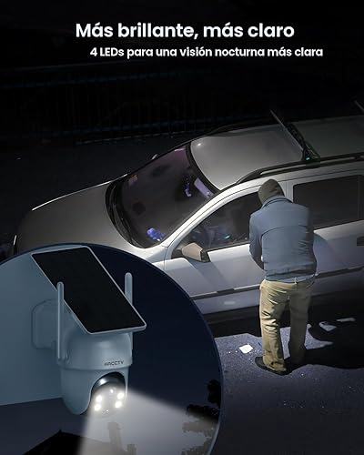 Miniatura 8 de Cámaras de seguridad ARCCTV inalámbricas para exterior, kit de 4 cámaras, sistema de cámara de seguridad solar inalámbrica de 4MP con panorámica y