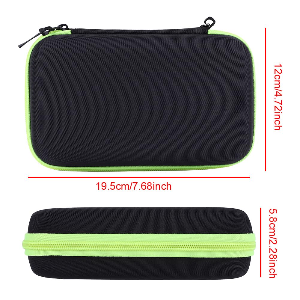 Custodia da viaggio per rasoio elettrico da viaggio, borsa portatile per Philips OneBlade Pro e accessori, Nero e verde, 195x120x58mm/7.68x4.72x2.28inch, casual