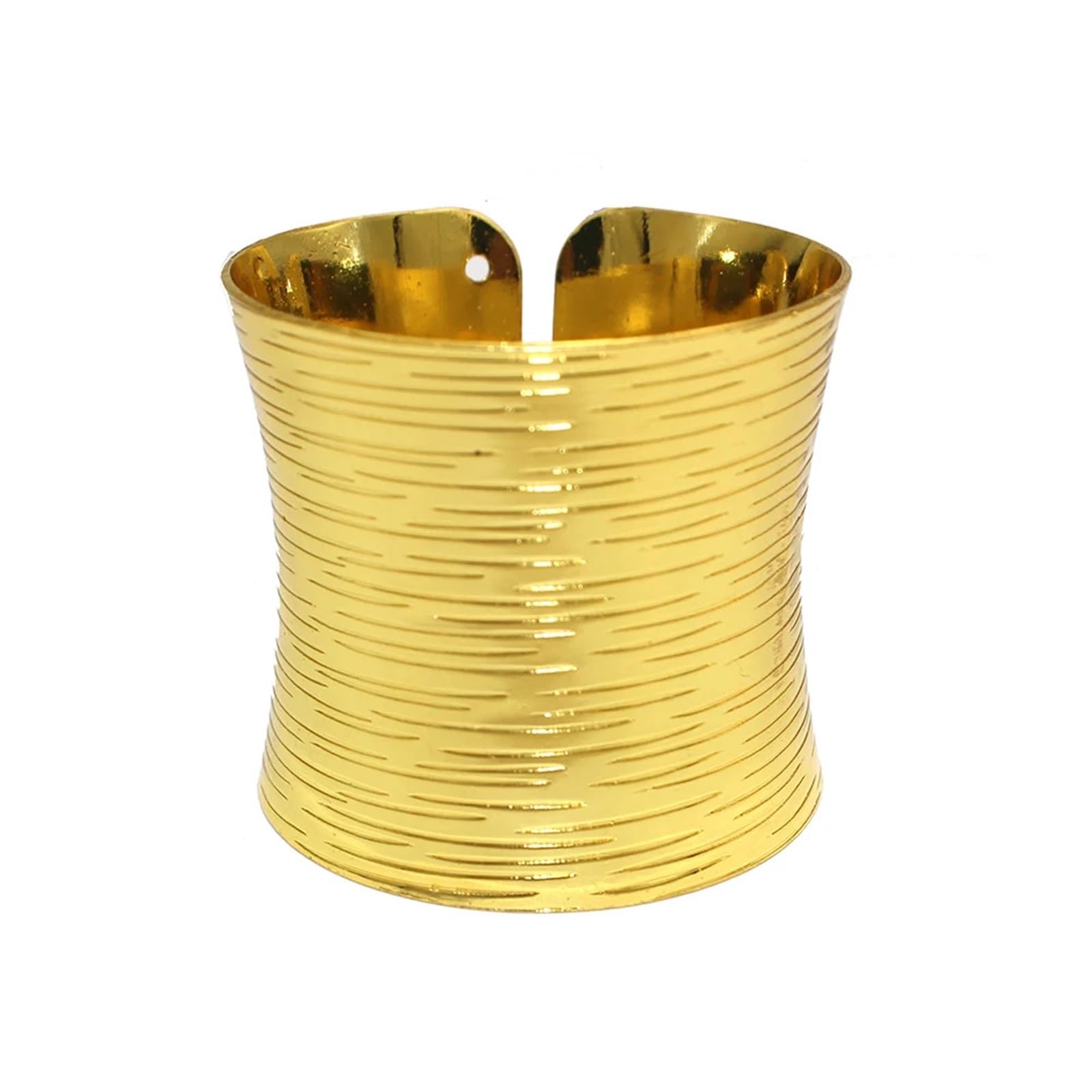 6Pcs Gold Textured Napkin Rings Metal Serviette Buckles Elegant Table Decor
