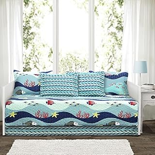 Lush Decor Lush Décor Sea Life 6 Piece Daybed Cover Set, Blue