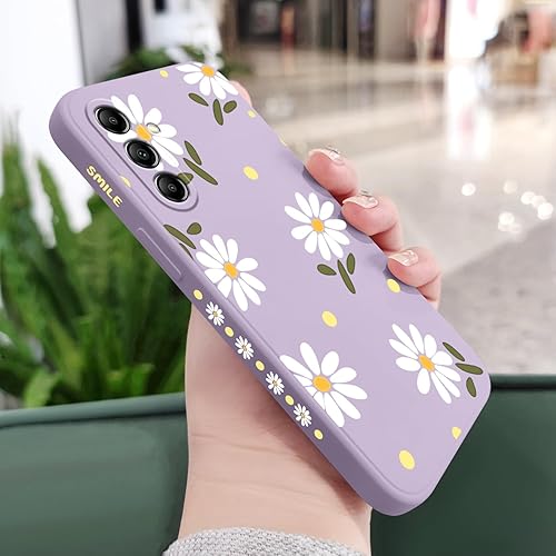 Miniatura 2 de LEECG Funda para Samsung Galaxy A15 5G, diseño creativo de flores de silicona líquida suave A15 5G, protección interior para Samsung A15 5G, color