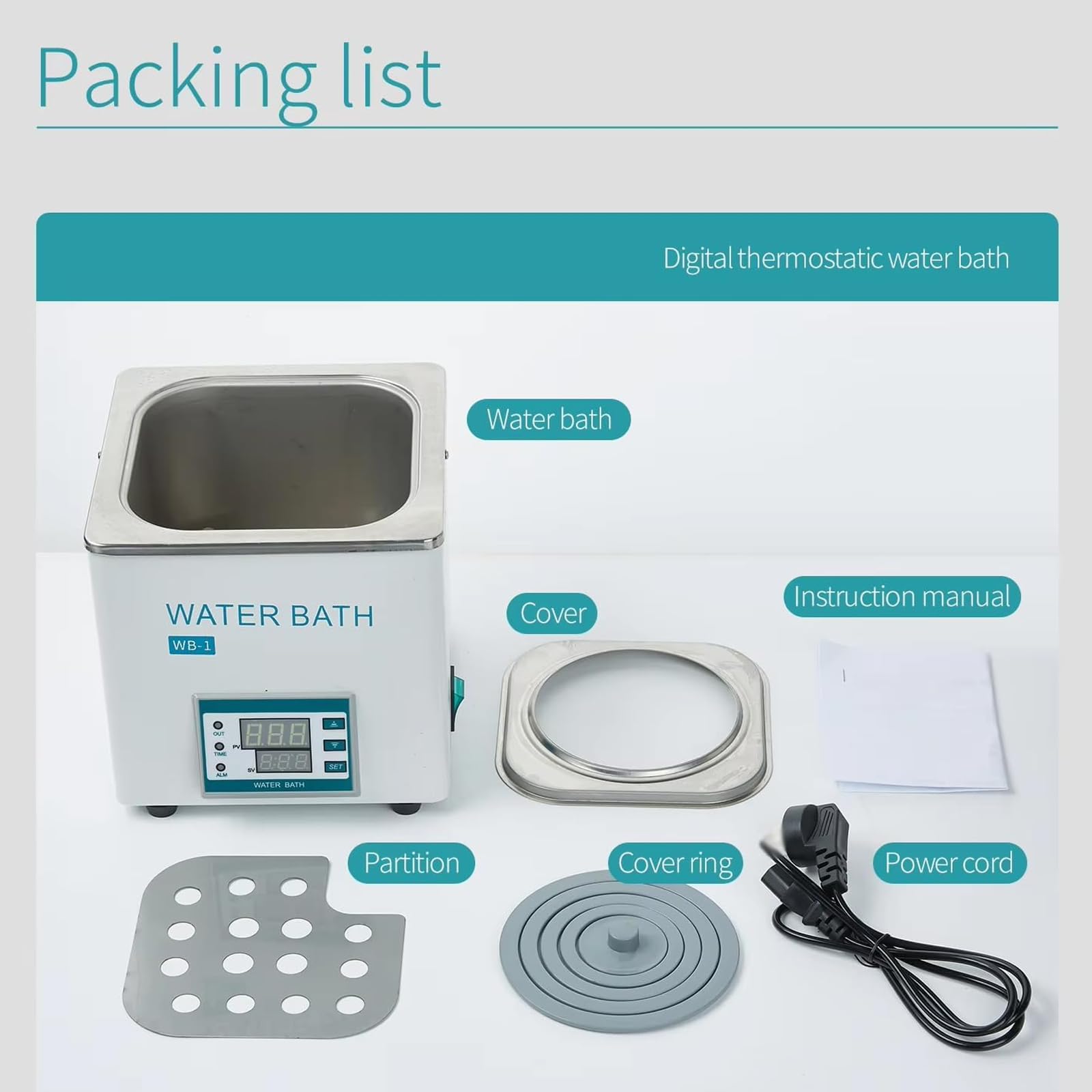 Baño María De Laboratorio De 300 W, Baño Termostático Digital De Un Solo Orificio De 3 L, Tanque Interior De Acero Inoxidable, Recipiente Calefactor RT-100 ℃, para Uso Científico