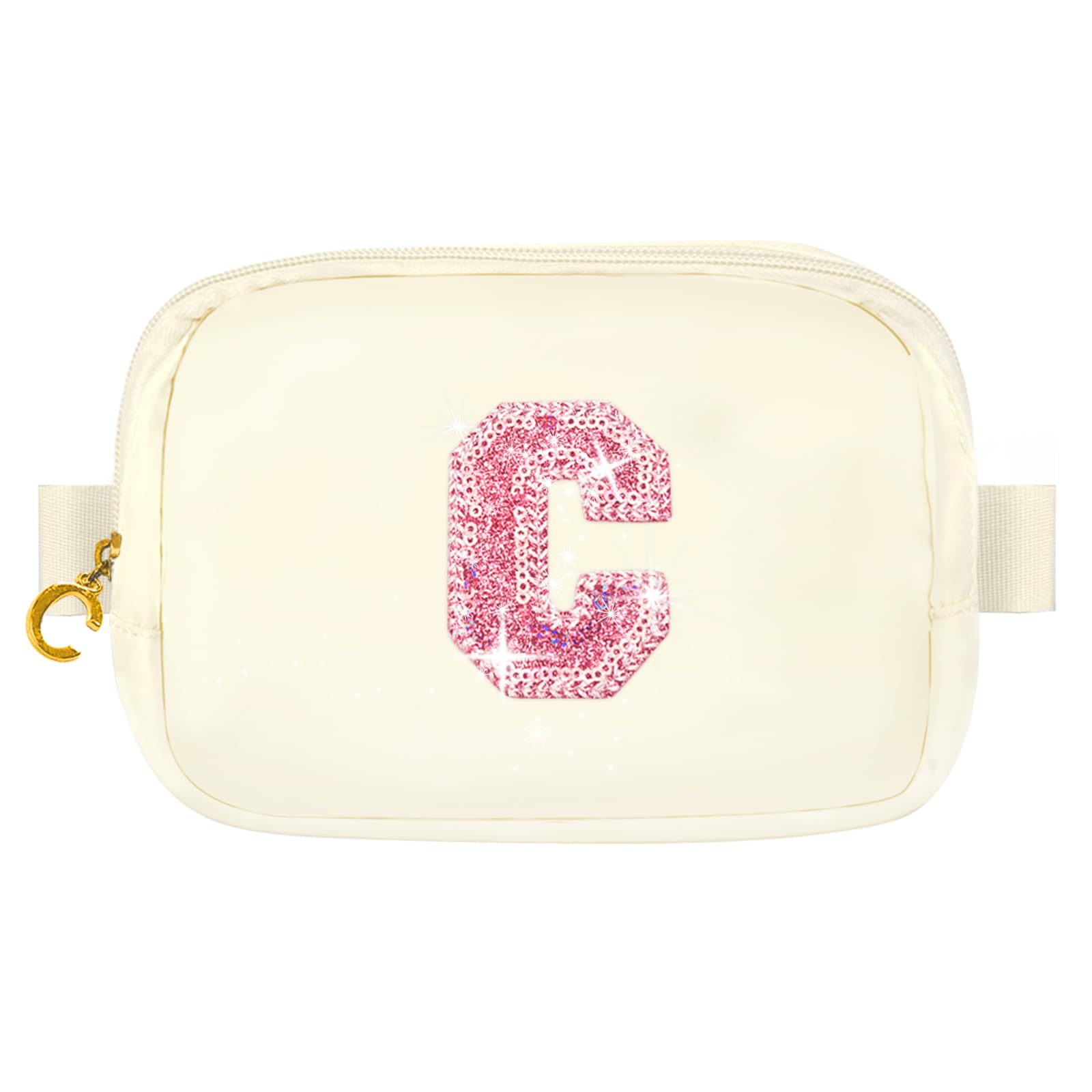 Amgkonp Initial Belt Bag, Personalized for Women Girls, Fanny Pack, Crossbody Bag With Letter, Fashion Mini Waist Pack, Adjustable Strap, Monogrammed