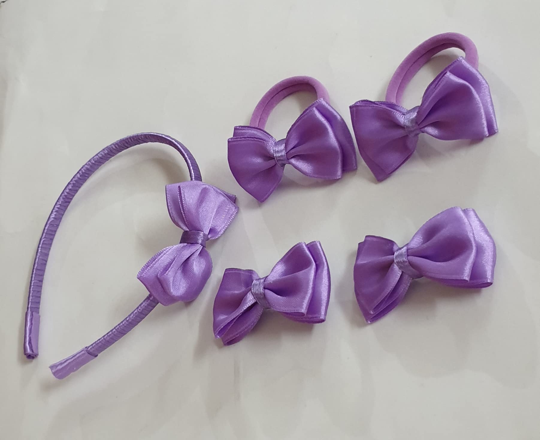 Belleza Crafting with Creativity Purple Colour Hair Accessories Set-5/ Bow Hairband with Bow Haircip and Bow Ponytail Band/Combo Set for Girls Pattern1 (B08VGQ8MPV) Amazon Price History, Amazon Price Tracker