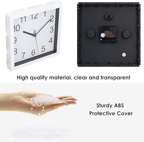 Miniatura 8 de Lazmin112 Reloj de pared con marco de fotos blanco de 15.35 pulgadas, marco de fotos electrónico montado en la pared para hacer tu propio reloj de