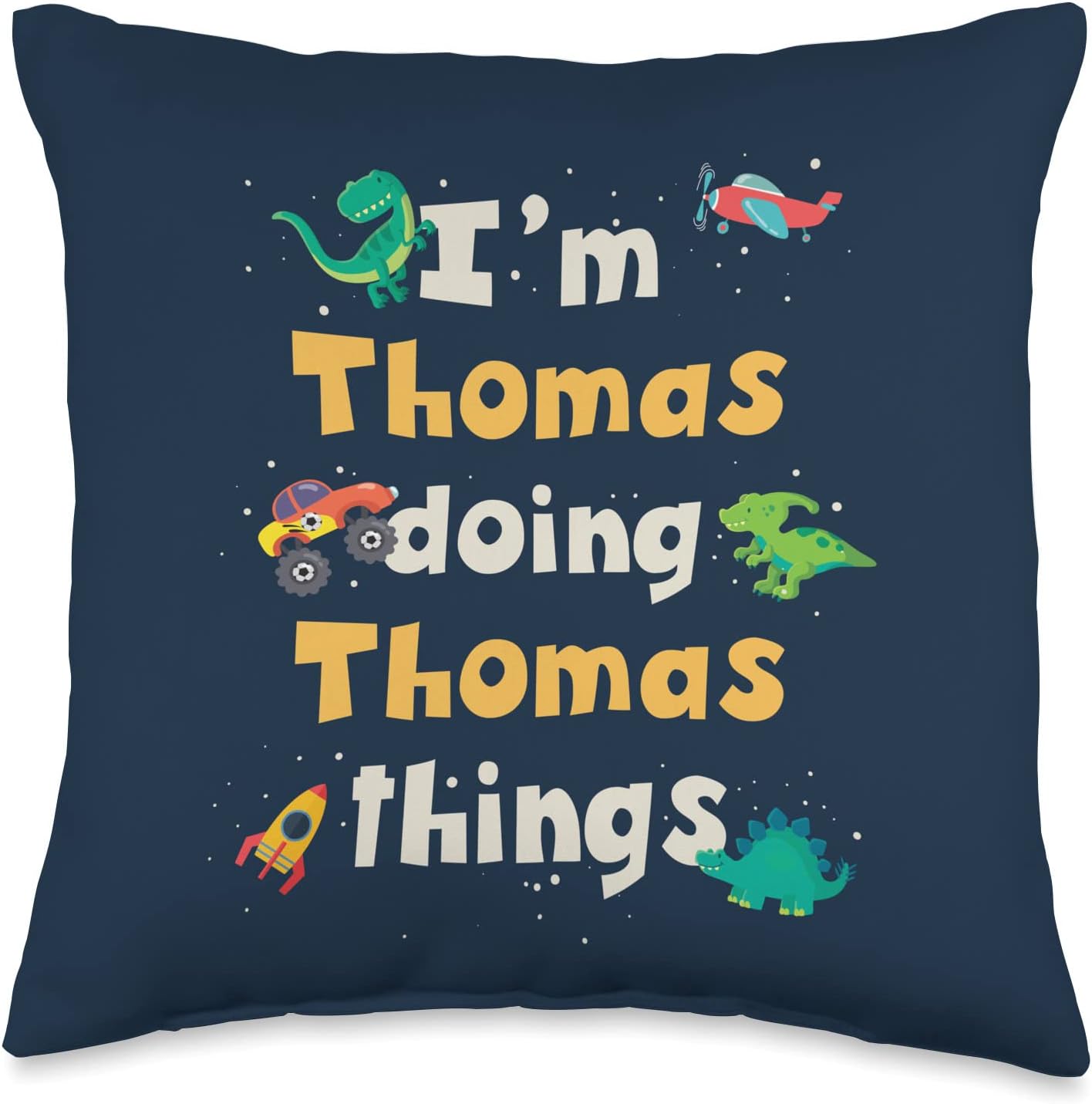 Cool Thomas Personalized First Name Boys Throw Pillow