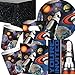 Produktbild 101-teiliges * SPACE BLAST / WELTRAUM * PARTY SET für Kindergeburtstag mit 8 Kinder: Teller, Becher, Servietten, Einladungen, Partytüten, Tischdecke, Luftschlangen, Luftballons, u.v.m. // Mottoparty All Apollo Alien Rakete