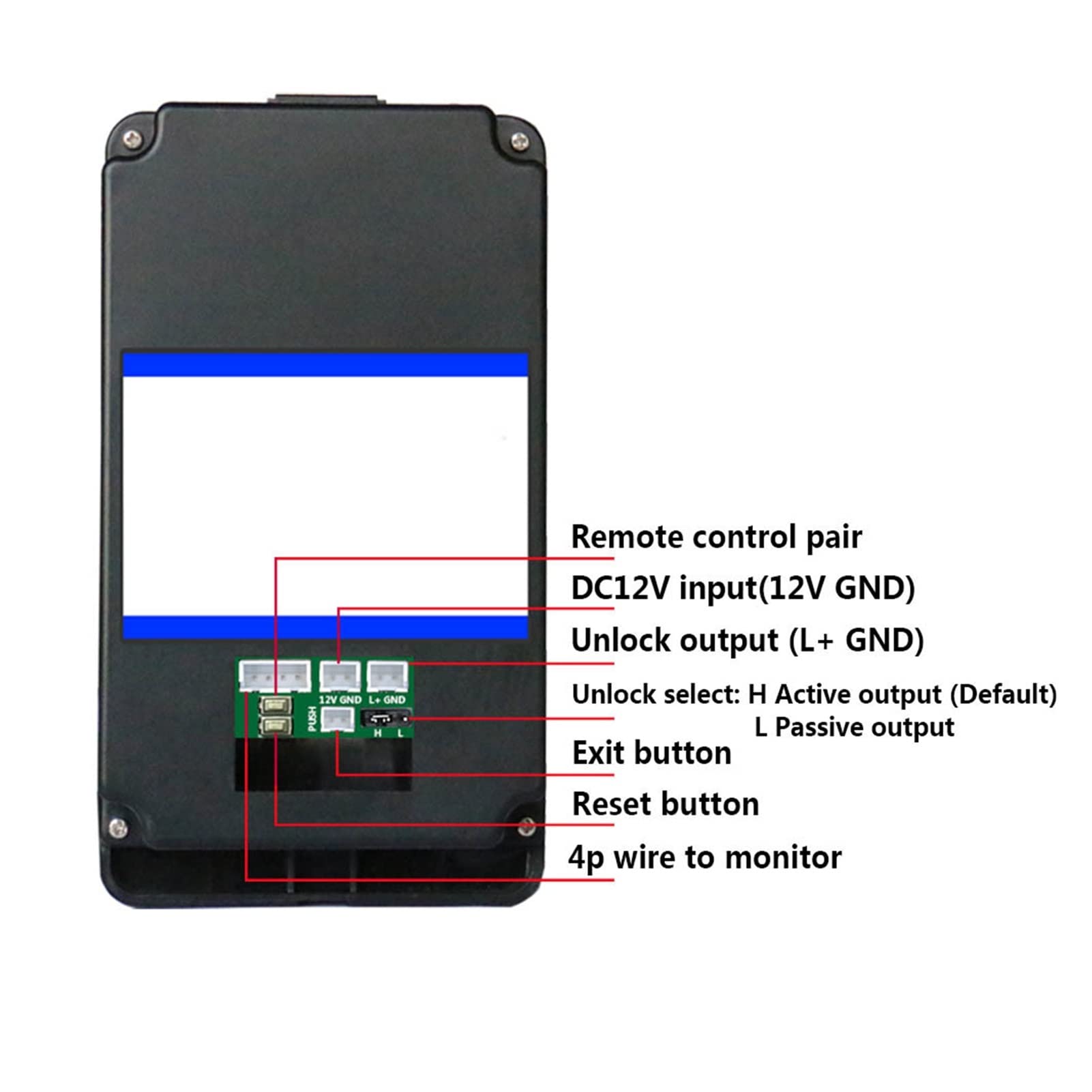 Video intercom Wifi rfid. telefonico videocitofono Home Interfono con supporto da 7 pollici Remoto App. Sbloccare la registrazione del campanello Ampia vista