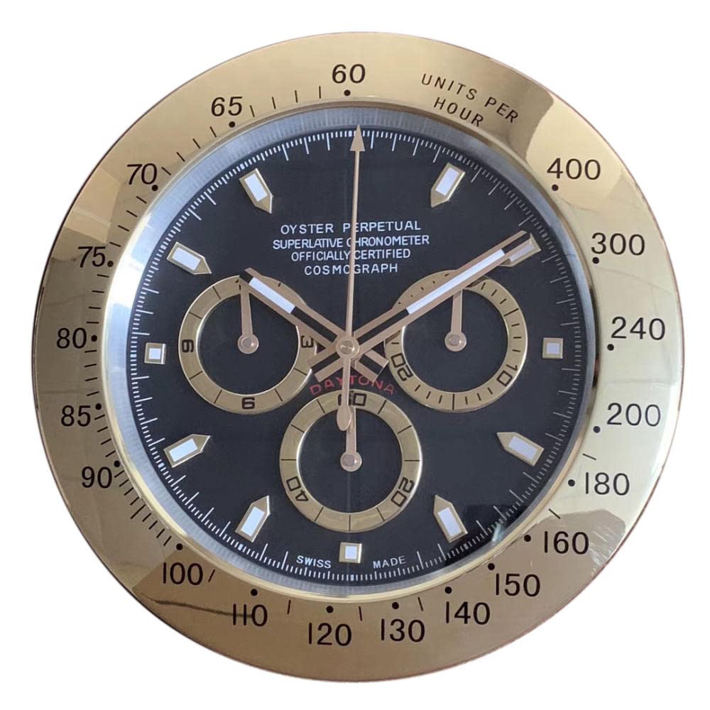 Buy VOObeedkcltth Rolex Daytona Gold Wall Clock Mute Wall Clock