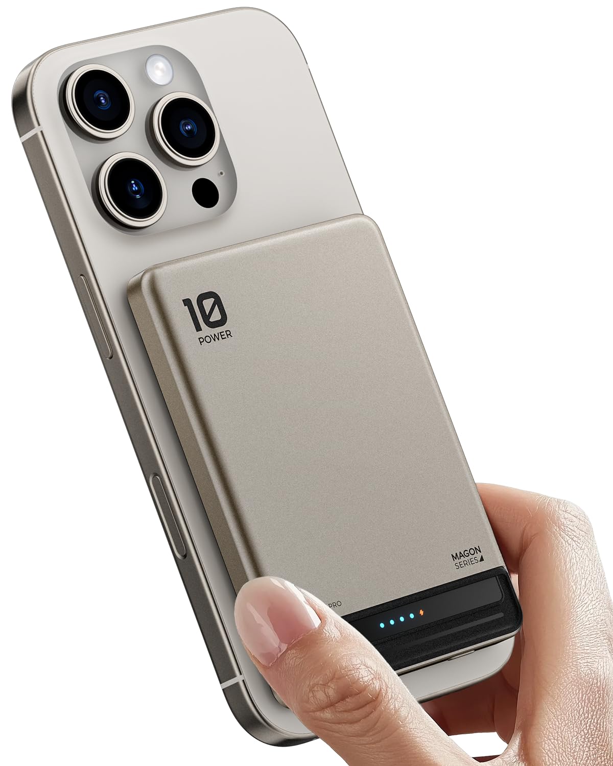 LUCKYDUO Power Bank Magnetico Magsafe 10000mAh - Ultra Sottile, Ricarica Wireless E Veloce PD20W Per IPhone 15/14/13/12 - 2
