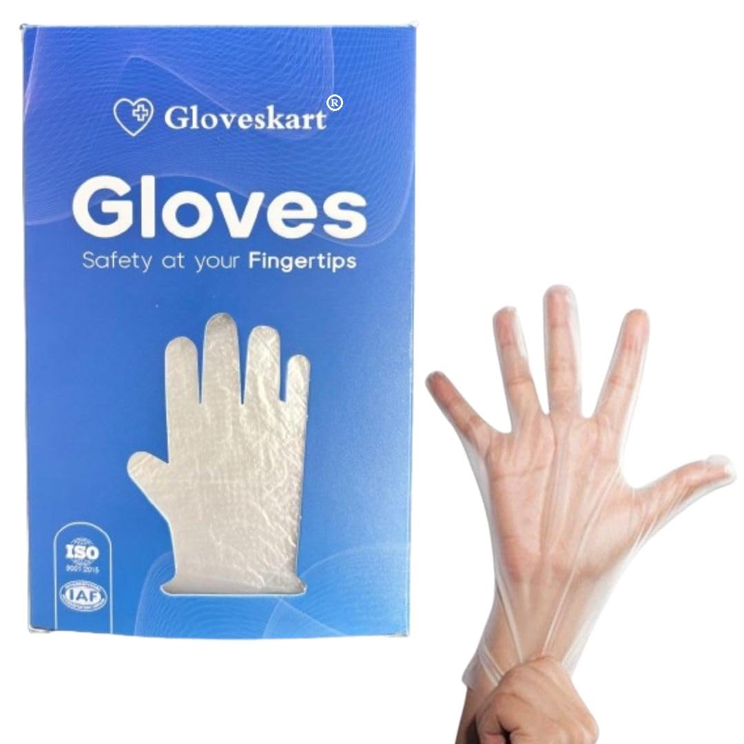 See full amazon price history chart for Gloveskart® Transparent Eco-Friendly Poly Gloves (PACK OF 100,200,300,500,1000,2000 Pieces) Oxo-Biodegradable Multi-Purpose Disposable Gloves,Universal Size|Free Size Fit To Everyone(Medium, 100) Gloveskart® Transparent Eco-Friendly Poly Gloves (PACK OF 100,200,300,500,1000,2000 Pieces) Oxo-Biodegradable Multi-Purpose Disposable Gloves,Universal Size|Free Size Fit To Everyone(Medium, 100) (B0CWY65TWC) Amazon Price History, Amazon Price Tracker