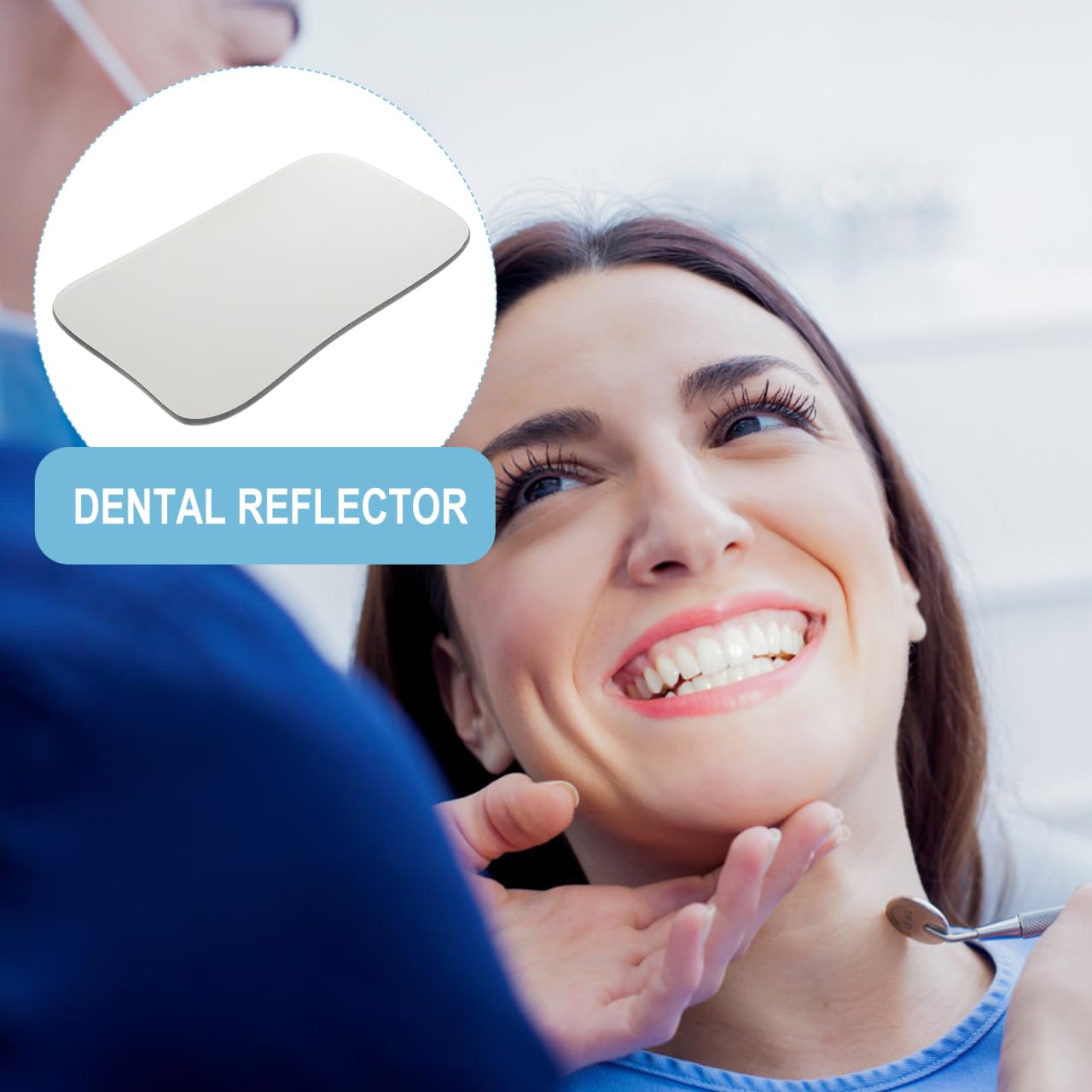 Healifty Reflector Dental Oral Espejo De Fotografía De Doble Cara Ligero 4.60X2.83X0.19In Compatible Con Autoclave