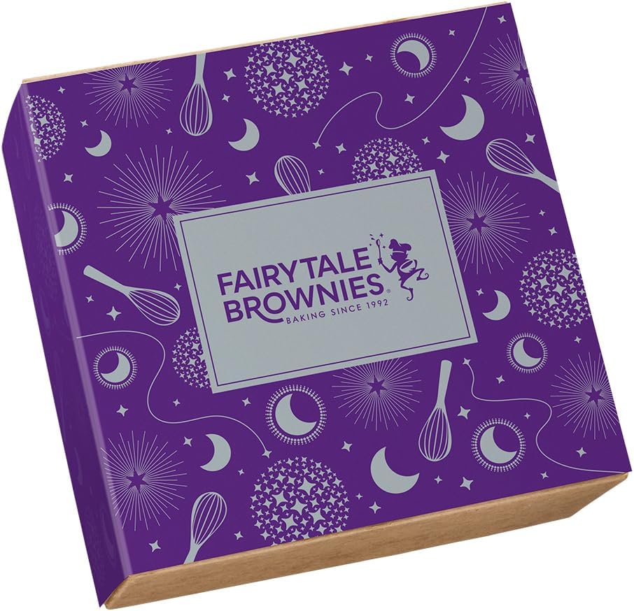 Fairytale Brownies Brownie Dozen Individually Wrapped Gourmet Chocolate Food Gift Basket - 3 Inch Square Full-Size Brownies - 12 Pieces - Item CF112