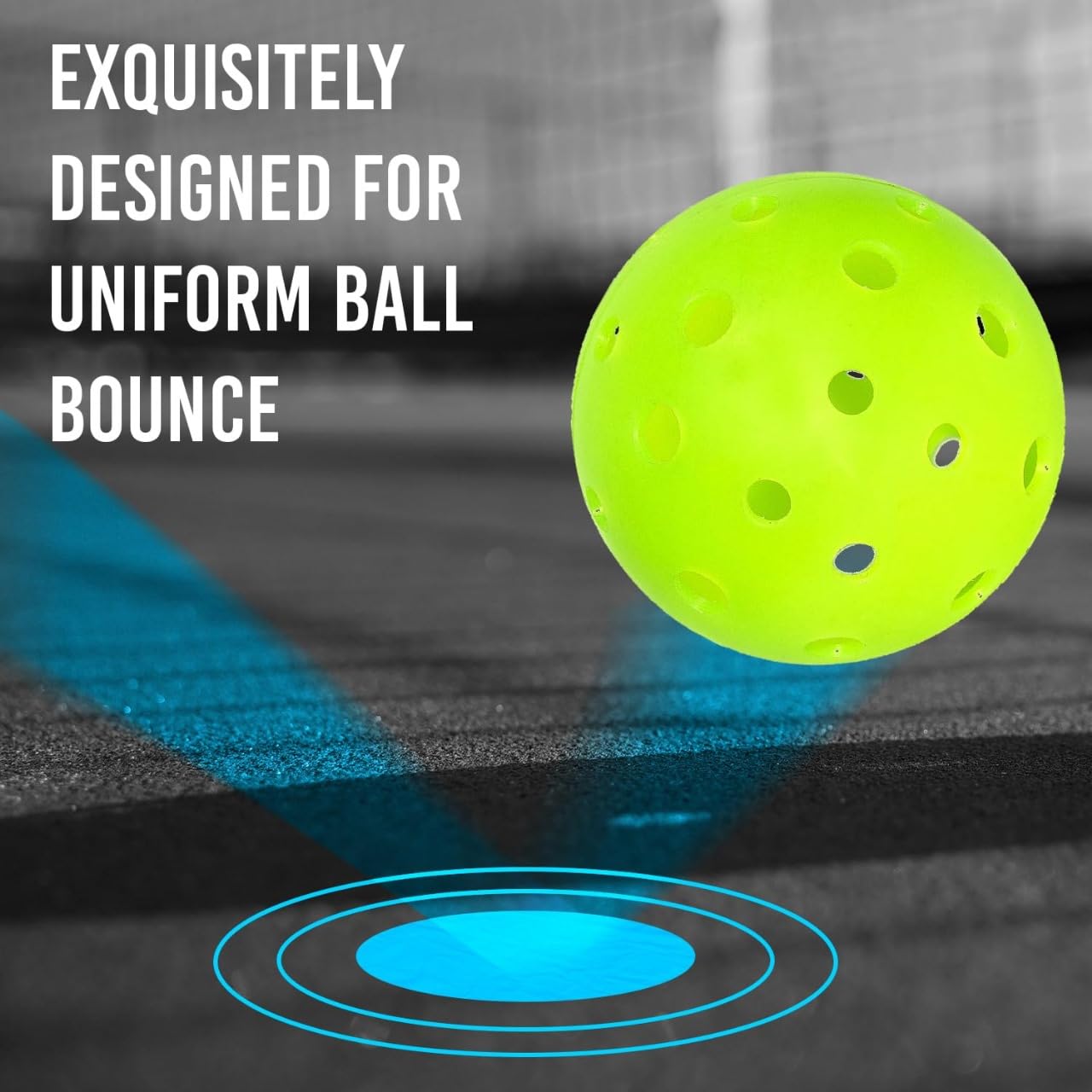 SSUCA Pickleball Balls Outdoor, 40 Hole Pickleball Ball Set of 3, Perfectly Balanced High Bounce Outdoor Ball for Tournament & Competition Grade for Skill Level, Yellow (Injection Molding) 3