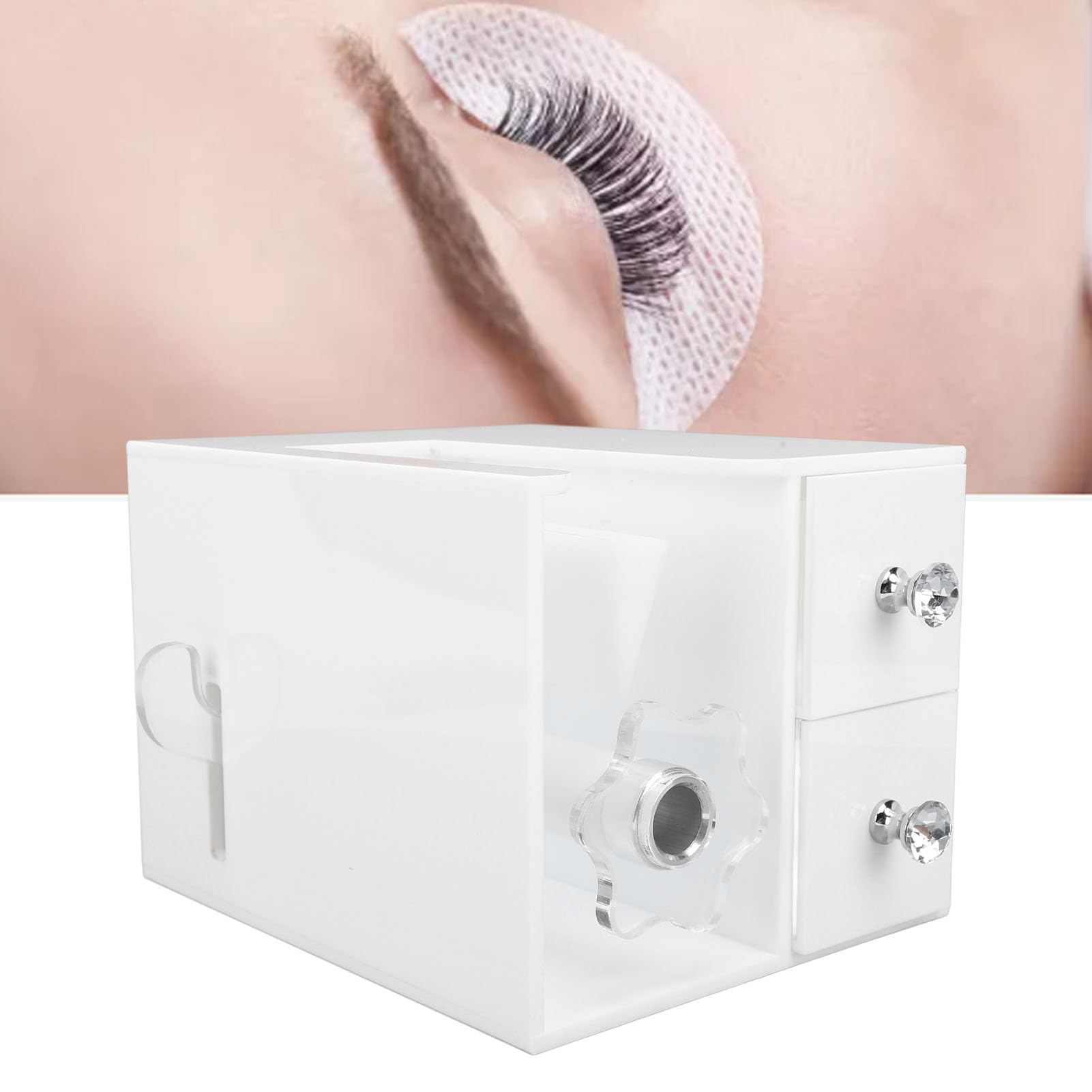 Maszyna do Kwitnienia Rzęs Akrylowych, Maszyna do Kwitnienia Rzęs Akrylowych Ekspres do Rzęs z szufladą Automatyczne Kwitnienie Maszyna do Przedłużania Rzęs do Salonu Domowego