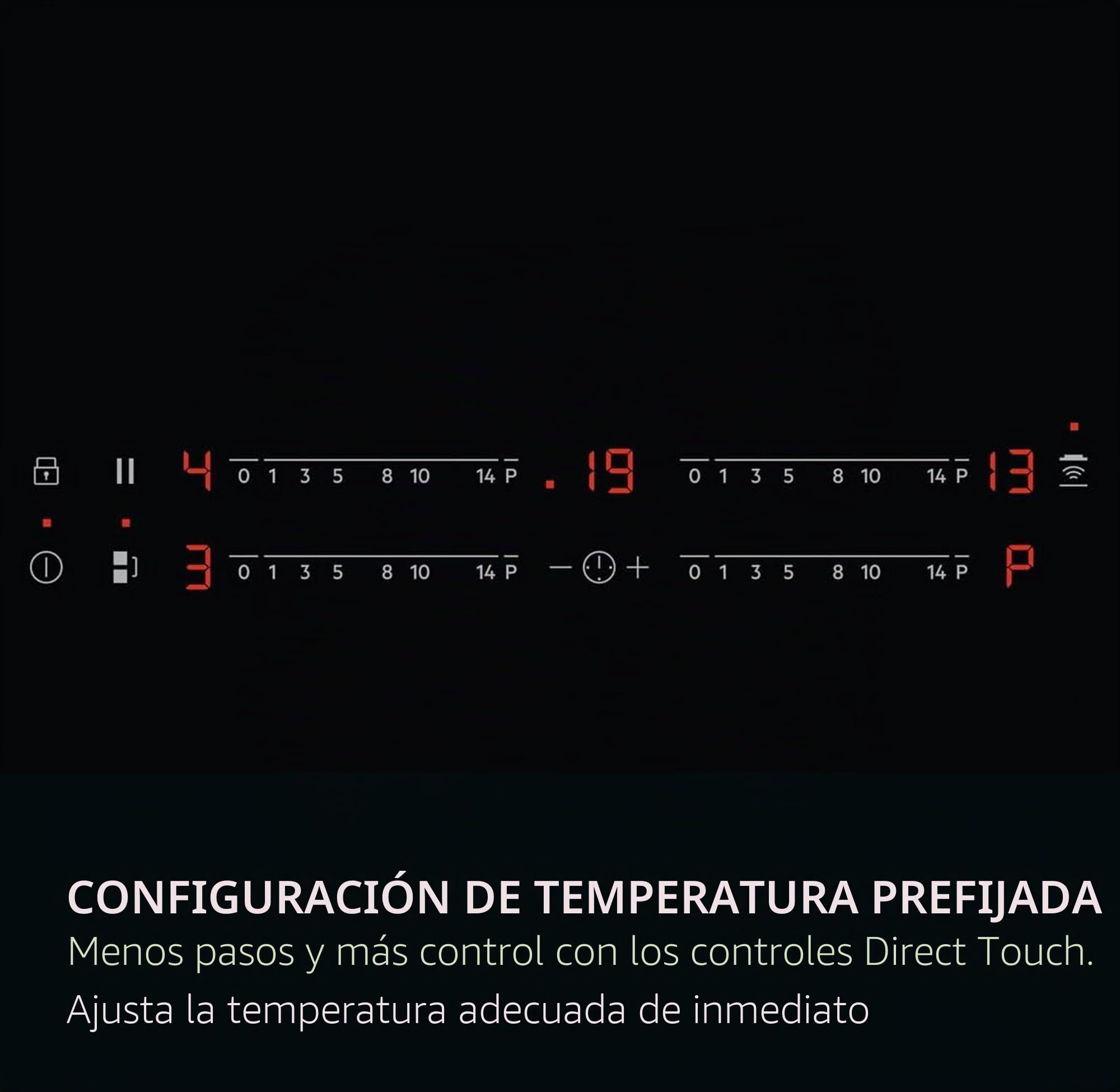 AEG IKX64441CB Placa de inducción, serie 6000, 4 zonas de cocción, 60 cm, función de puente, función Hob2Hood, temporizador de placa integrado, cerradura con llave, calor residual de 3 pasos, color