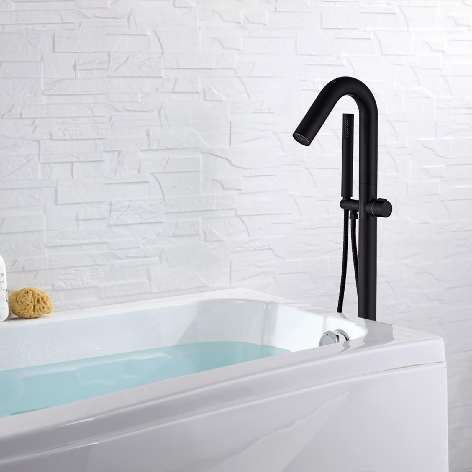 Butler & Rose Caledonia Lever Floor Standing Bath And Shower Mixer Tap With Shower Kit - View #5