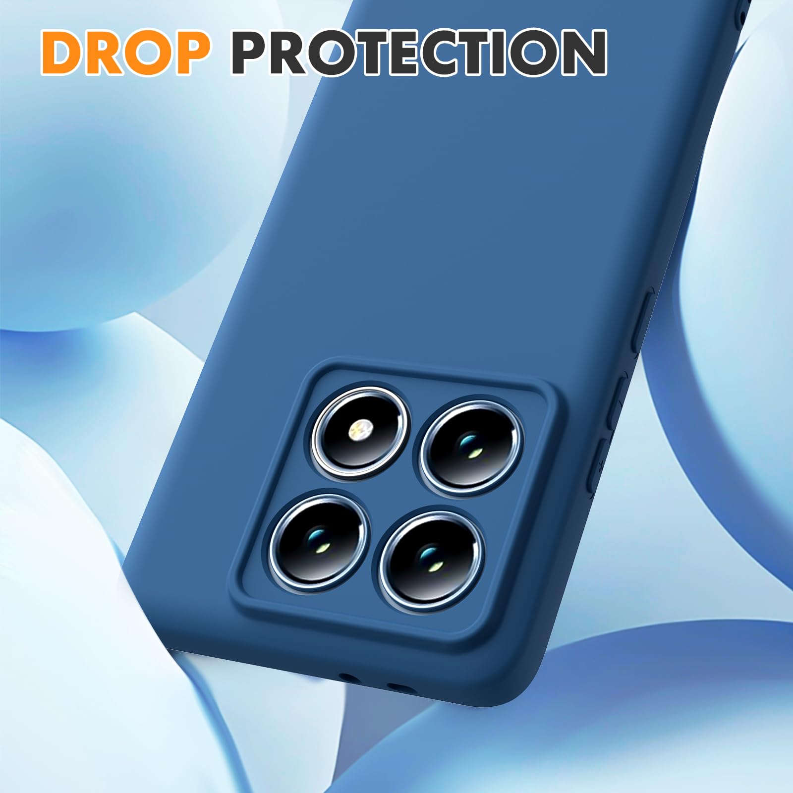 Xiaomi 14T Hülle Mit Displayschutz – Ultradünne Silikonhülle, Eisblau, Stoßfest