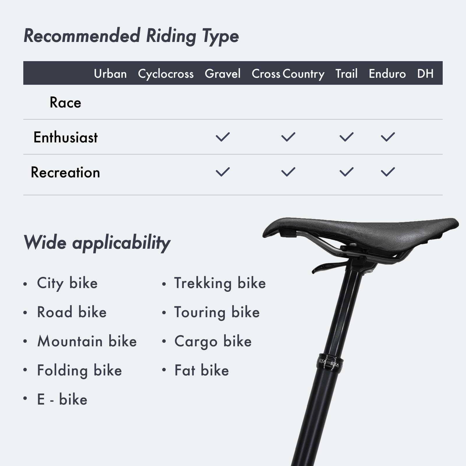 Tija Sillin 1 Uds tija de sillín cuentagotas Viaje Manual 175mm 125 150 Altura Ajustable 27,2 30,9 31,6 Control Palanca Bicicleta MTB