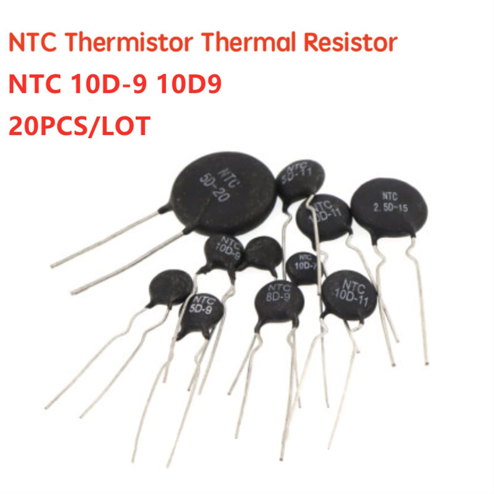 20 pz/lotto resistore termistore NTC, resistore termico NTC 10D-9 10D9