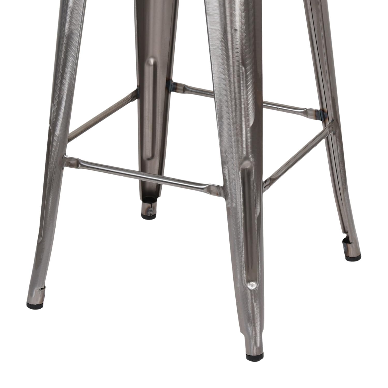 THINIA HOME Pack 2 Taburetes Medios Industriales Apilables de Acero 43x43x76cm