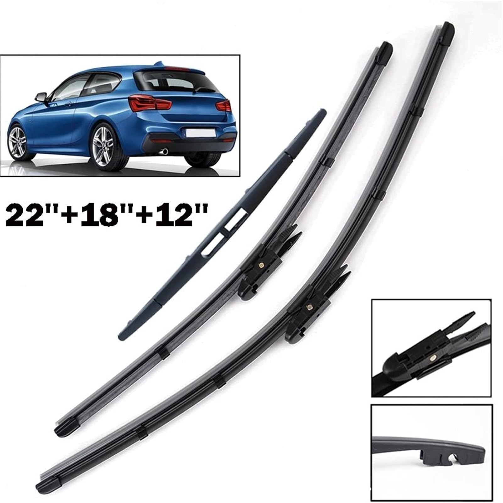 Juego de limpiaparabrisas Escobillas limpiaparabrisas delanteras para BMW Serie F20 F21