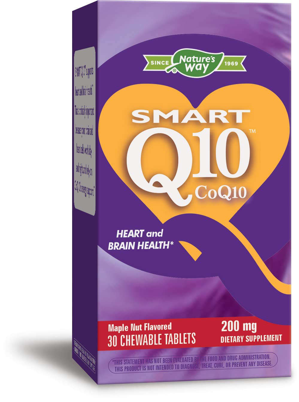 Nature's Way Q10 CoQ10, Supports Heart and Brain Health*, 30 Chewable Tablets