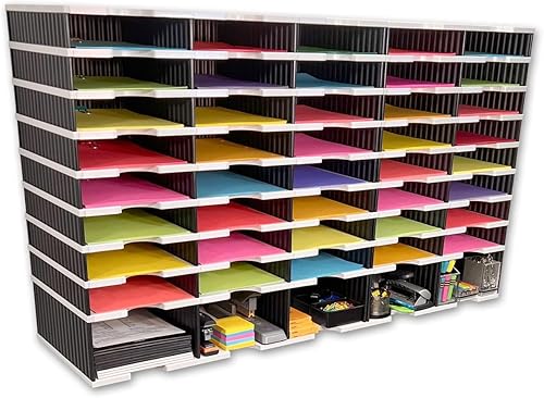 Ultimate Office TierDrop™ Plus Clasificador de literatura, formularios, correo y aula de 40 ranuras, 47 ½ pulgadas de ancho, totalmente expandible