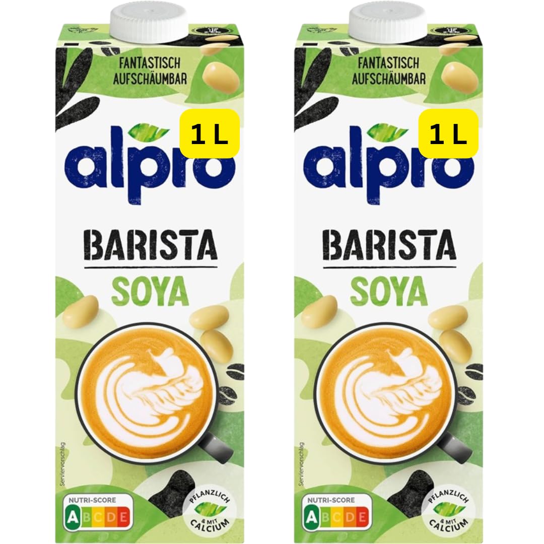 Barista Milk Alpros Coconut, Soya or Almond 2x1L (2x1L Soya)