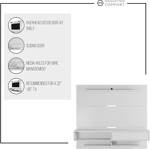 Miniatura 10 de Manhattan Comfort Astor - Centro de entretenimiento flotante para sala de estar moderno con estantes multimedia, 70.86 pulgadas, marrón