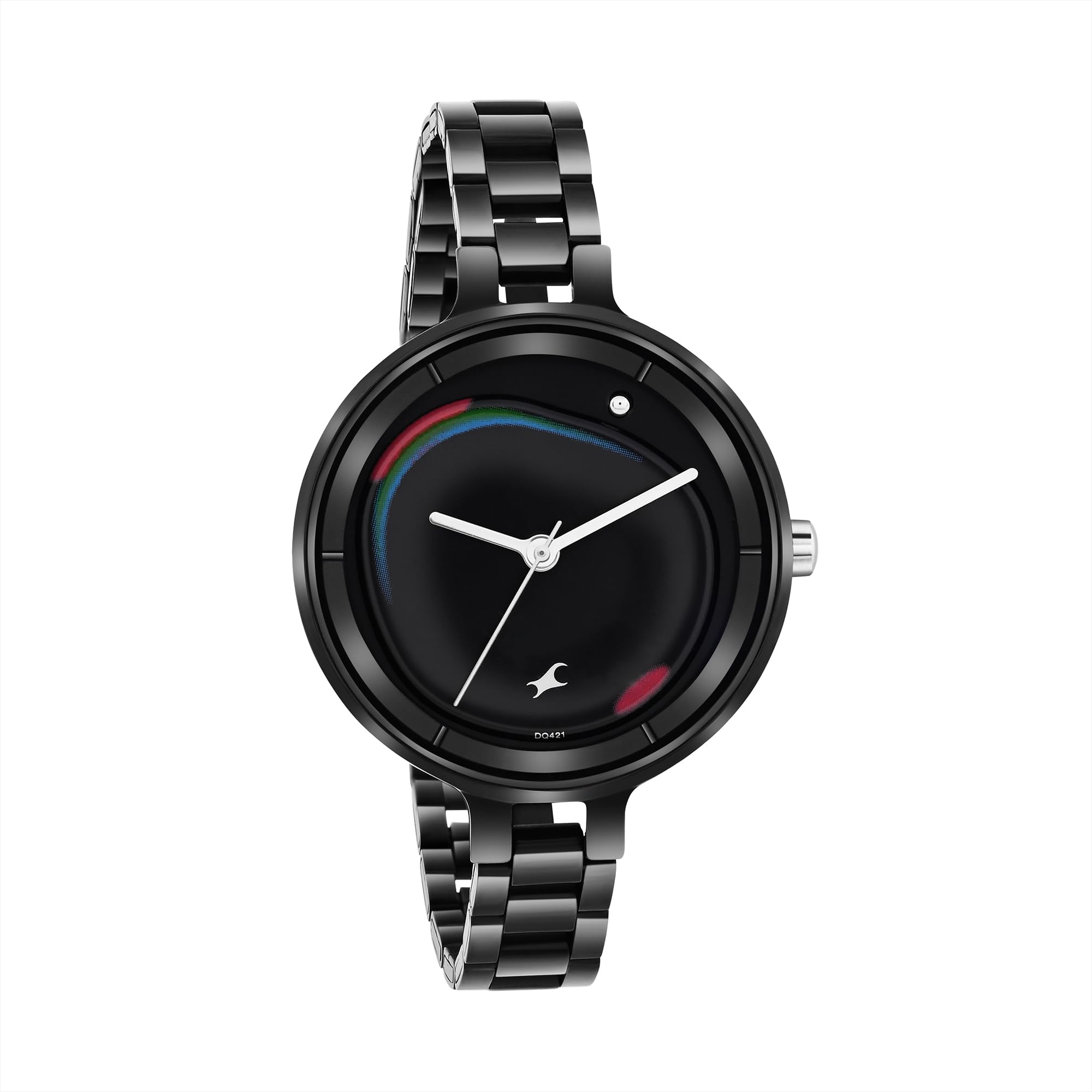 Fastrack MetaWe Quartz Analog Black Dial Black Stainless Steel Strap Watch for Girls - 6306KM01-picture-26